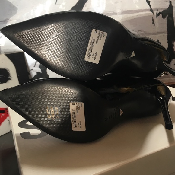 Schutz Kenia Black Patent Leather Booties - Picture 7 of 13